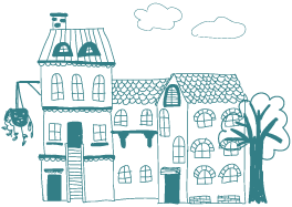 graphic of neighbourhood houses